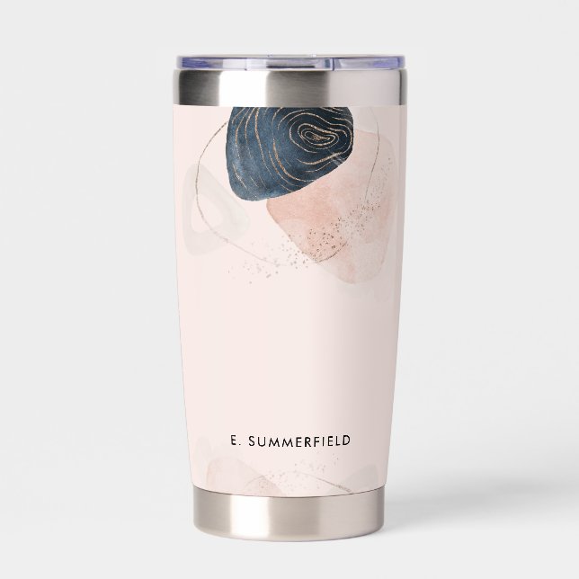 Modern Chic Earthy Stone Custom Insulated Tumbler (Front)