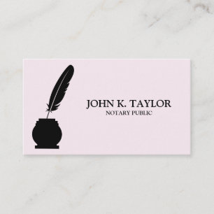 Modern chic elegant notary public business card