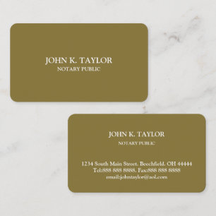 Modern chic elegant notary public business card
