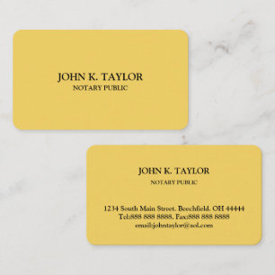 Modern chic elegant notary public business card