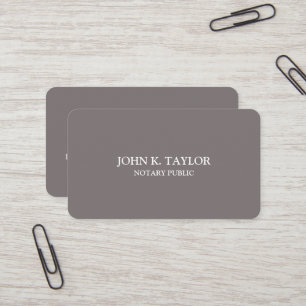 Modern chic elegant notary public business card