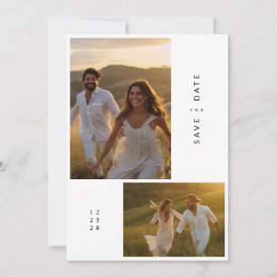 Modern Chic Elegant Save The Date Photo Card