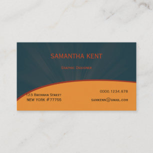 Modern chic elegant yellow business card