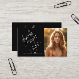 Modern Chic Fashion Stylist Actor Model Business Card