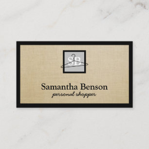 Modern chic fashion stylist personal shopper business card