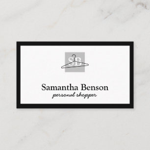 Modern chic fashion stylist personal shopper business card