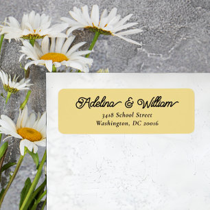 Modern Chic Faux Gold Wedding Return Address