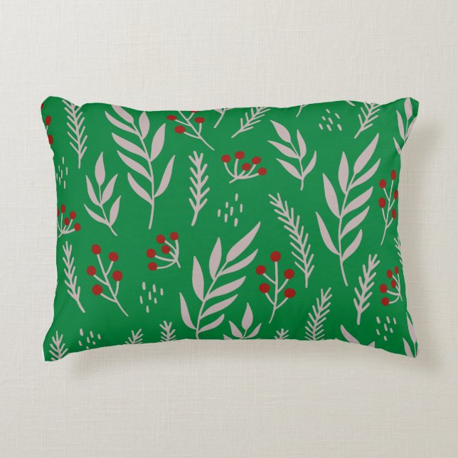 Modern Chic Floral  Accent Pillow (Front)