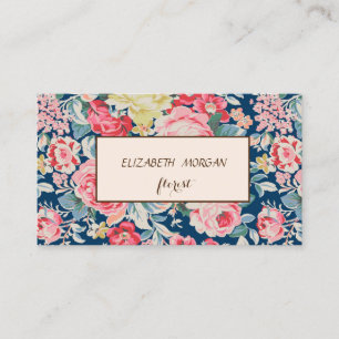 Modern Chic Floral Business Card