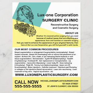 Modern Chic Floral Model, Plastic Surgeon/Surgery Flyer