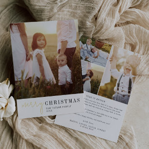 Modern Chic Foil Christmas Photo Year in Review