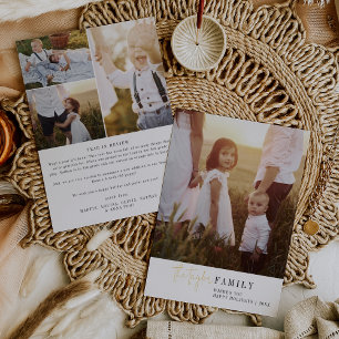 Modern Chic Foil Family Photo Year in Review