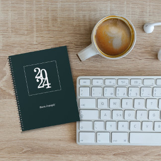 Modern Chic Forest green Monthly weekly Planner