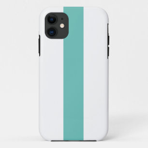 Modern Chic Fun Teal Aqua White Nautical Stripes Case-Mate iPhone Case
