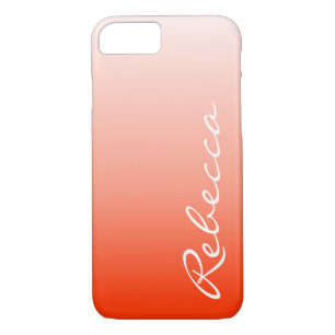 Modern chic girly  customisable ombre orange Case-Mate iPhone case