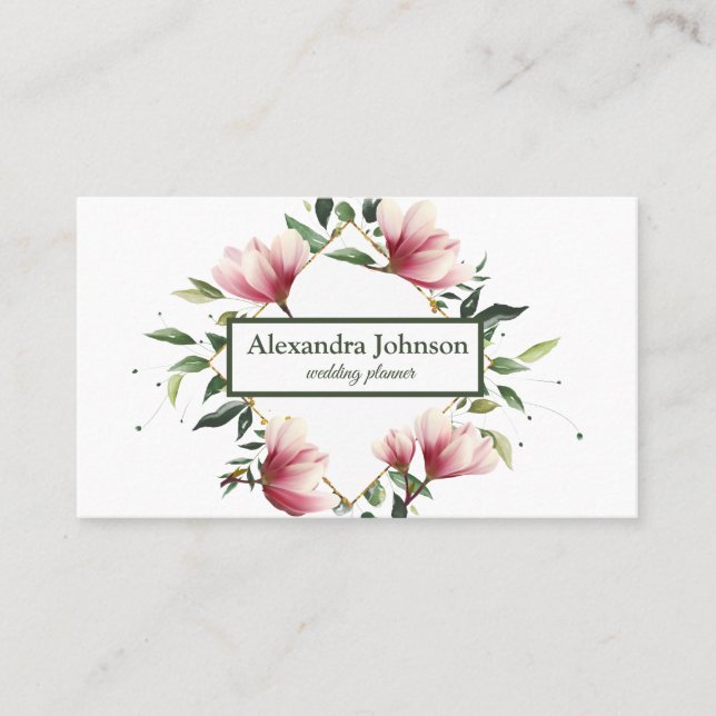 Modern Chic Gold Leaf Foil Luxury Business Card (Front)