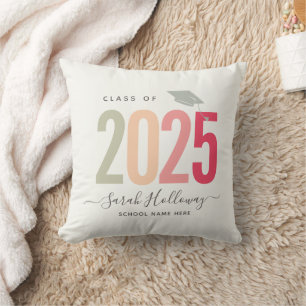 Modern Chic Graduation Blush Pink Grad Photo Cushion