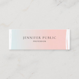 Modern Chic Graphic Design Professional Plain Mini Business Card