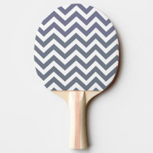 Modern Chic Grey White Lines Pattern Ping Pong Paddle