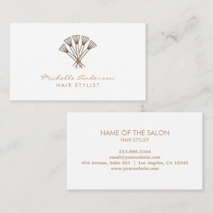Modern Chic Hair Stylist Beauty Salon Bobby Pins Business Card