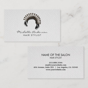 Modern Chic Hair Stylist Beauty Salon Bobby Pins Business Card