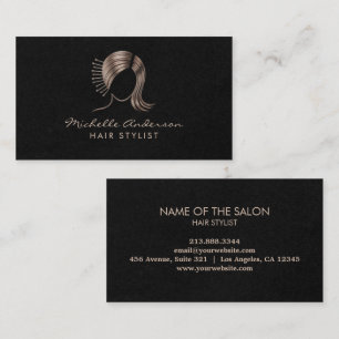 Modern Chic Hair Stylist Beauty Salon Bobby Pins Business Card