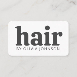 Modern Chic Hair Stylist Business Card l White