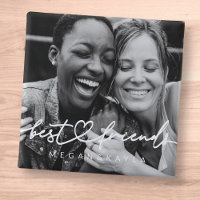 Modern Chic Heart Best Friends Besties BFF Photo