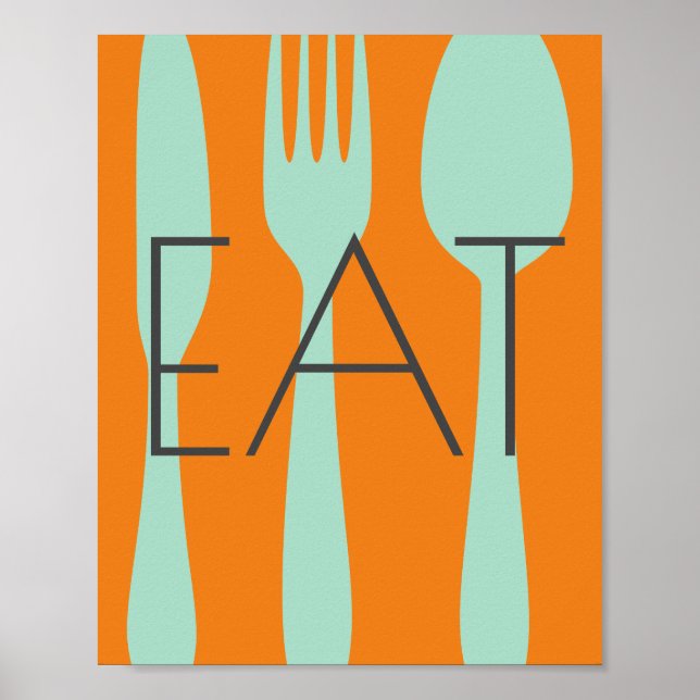 modern chic kitchen quote wall art eat (Front)