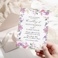 Modern Chic Lavender Purple Flowers Wedding