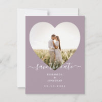 Modern Chic Lavender Wedding Photo Save The Date
