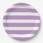 Modern Chic Lilac Purple Stripe Birthday Party