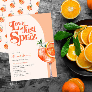 Modern Chic Love at First Spritz Bridal Shower Invitation