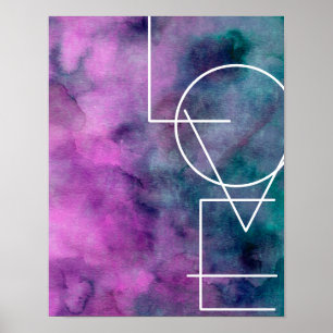 modern chic love typography poster wall art