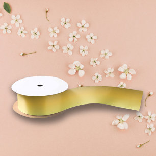 Modern Chic Metallic Yellow / Gold Satin Ribbon