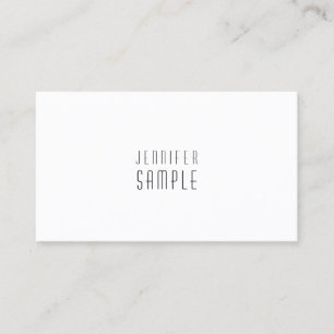 Modern Chic Minimal Design Simple Fine Plain Business Card