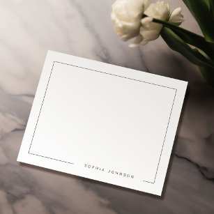 Modern chic minimalist personalized stationery card
