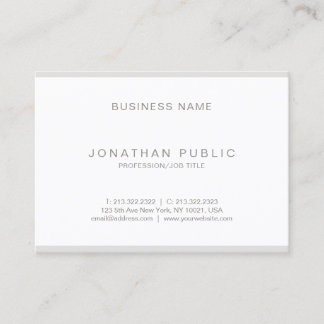 Modern Chic Minimalist Plain Clean Luxury Graceful Business Card