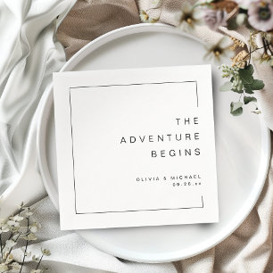 Modern Chic Minimalist Wedding Napkin