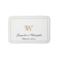 Modern Chic Monogram Names Newlywed Wedding White