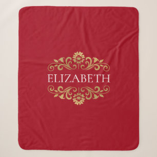 Modern Chic Monogram Sherpa Blanket