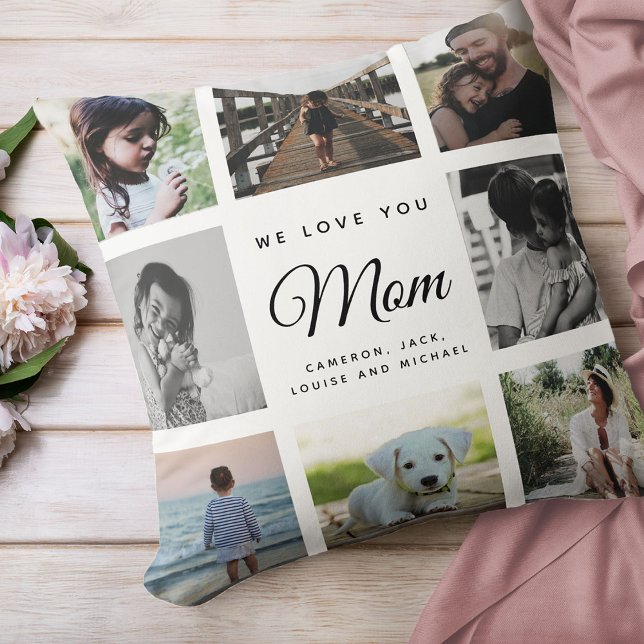 Modern Chic Mother's Day Mum 16 - Photo Collage Cushion (Creator Uploaded)