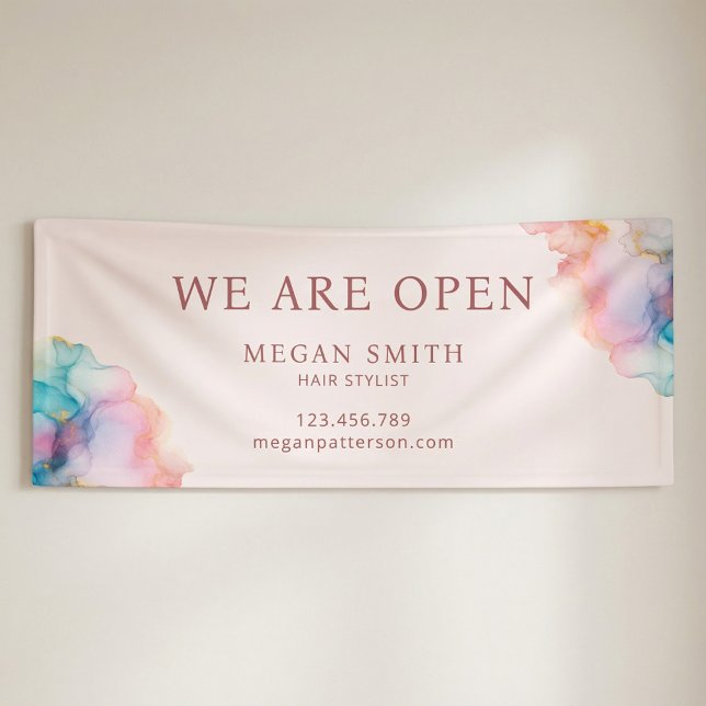 Modern Chic Pastel Alcohol Ink Banner (Creator Uploaded)