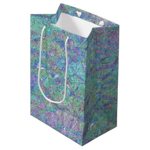 Modern Chic Pastel Colours Marble Mosaic Pattern Medium Gift Bag