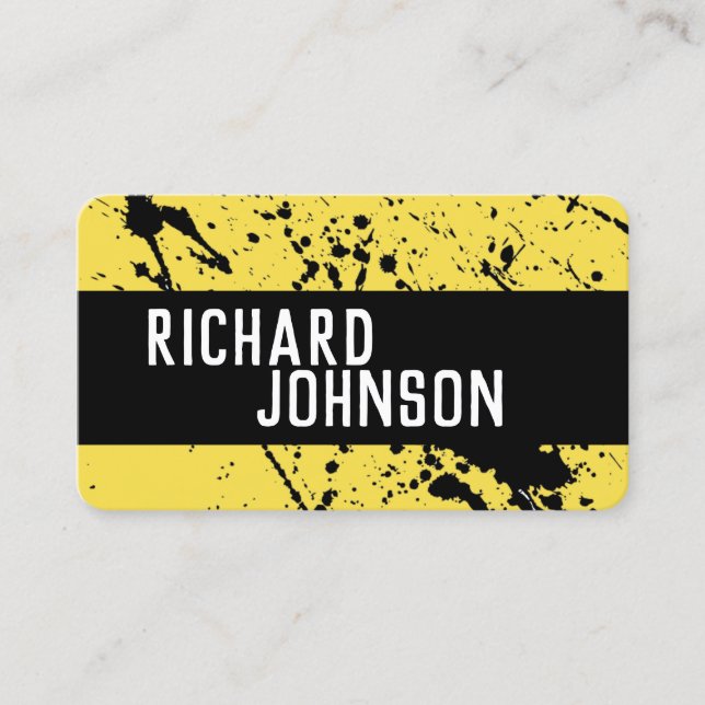 modern chic patterned custom business card (Front)