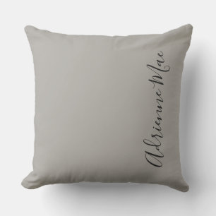 Modern Chic Personalised Solid Grey  Cushion