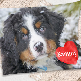 Modern Chic Pet Photo Personalised Dog Lover Fleece Blanket