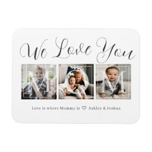 Modern Chic Photo Collage for Mum Magnet