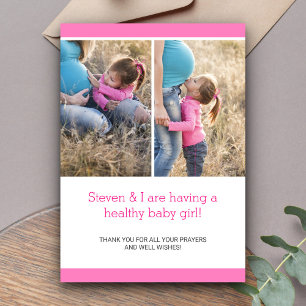 Modern Chic Photo Collage Pregnancy Announcement