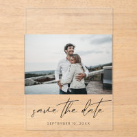 Modern Chic Photo Landscape Save the Date